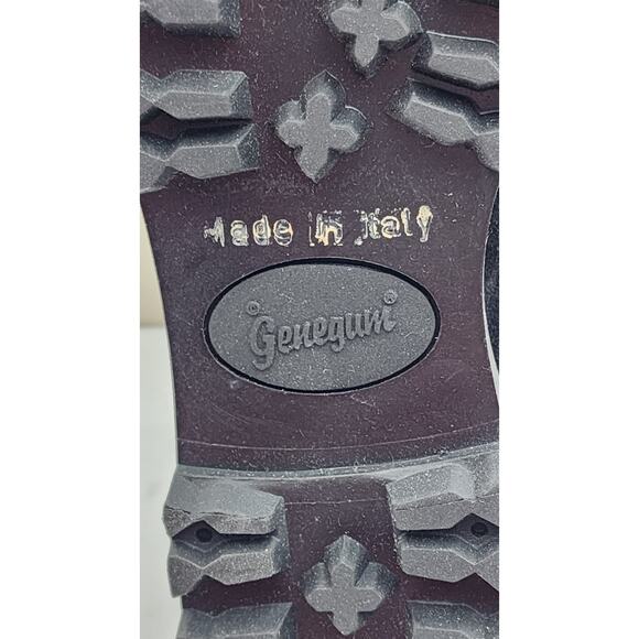 ANNE KLEIN Ander Black Suede Combat Booties Size 7 Lug Lace-Up Italy New In Box - Picture 12 of 14